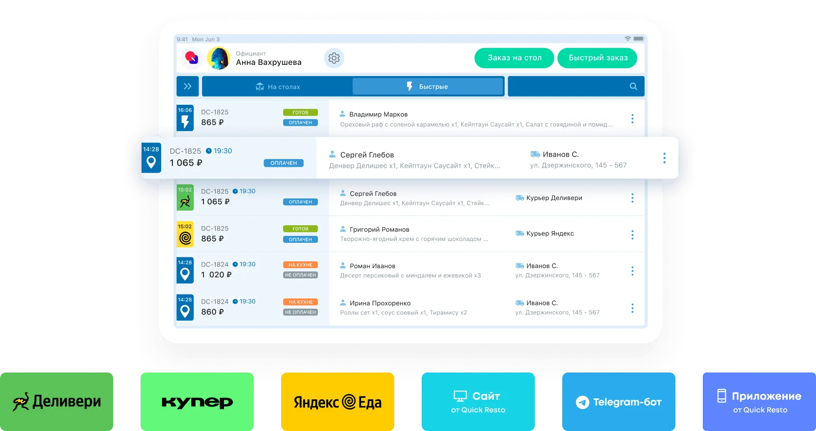 Доставка для ресторанного бизнеса